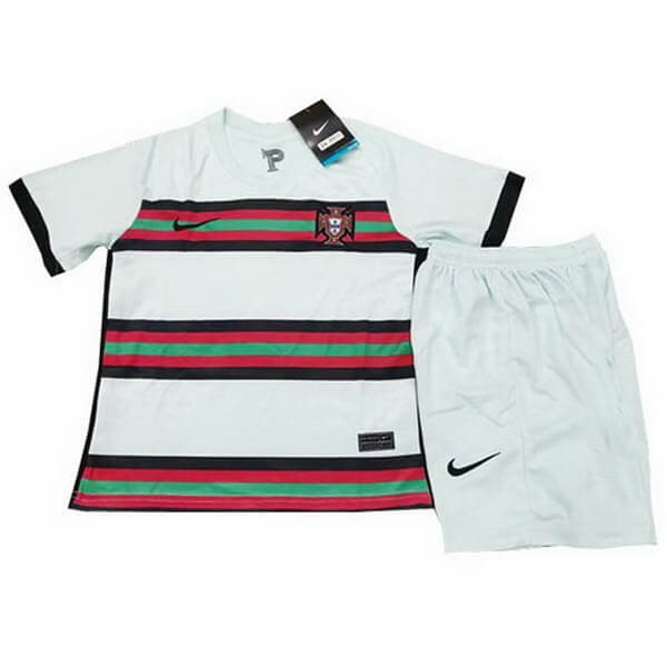 Camiseta Portugal Segunda equipo Niños 2020 Blanco